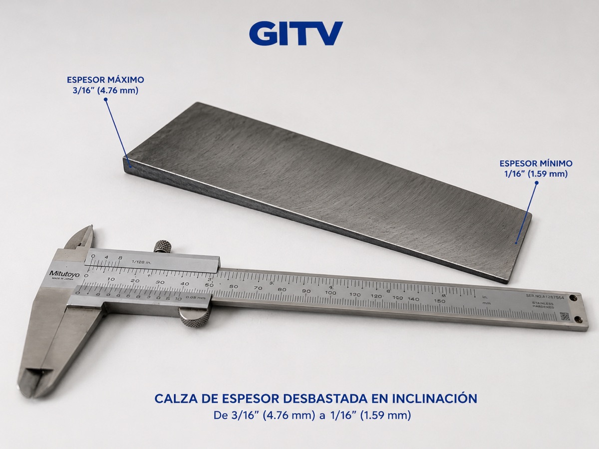 Control de calidad GITV — verificación dimensional